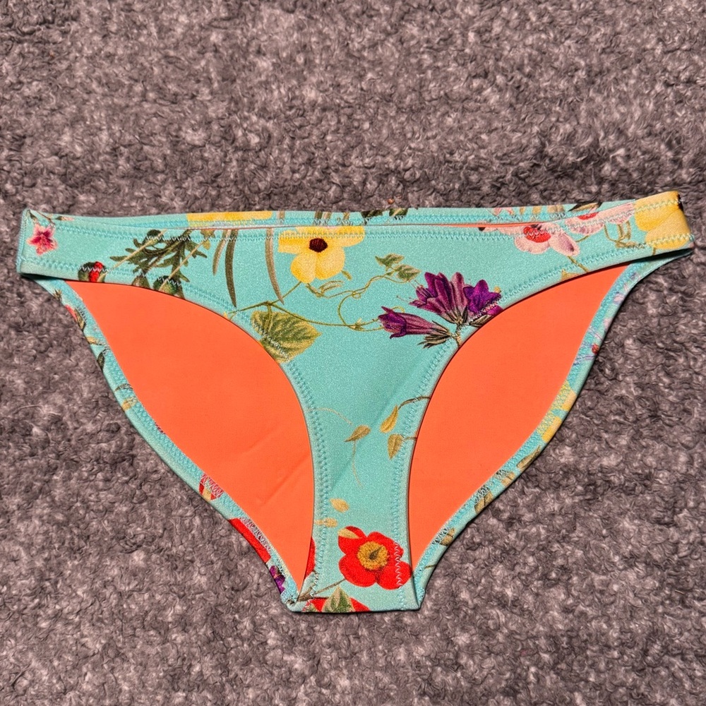 Triangl Swimwear Blue Floral Bikini Bottoms
